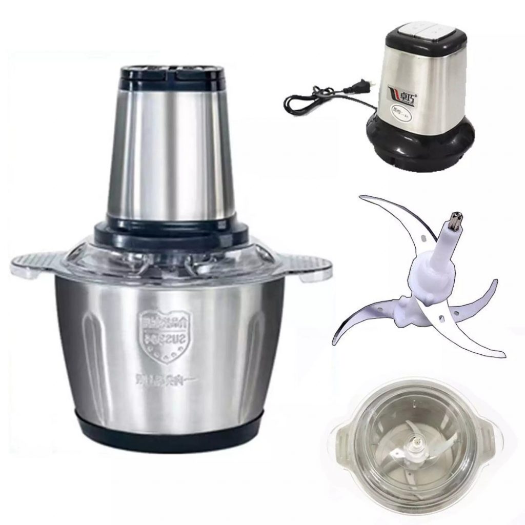 Máy Xay Thịt, Máy Xay Đa Năng Cối 2L inox Cầm Tay 2 Chế Độ 4 Lưỡi Dao ...